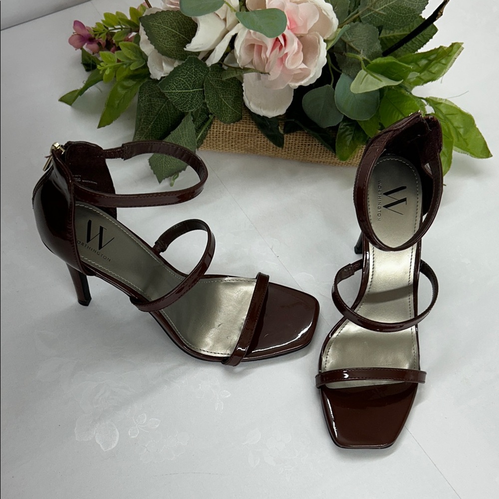 Elegant Brown Strappy Heels by
